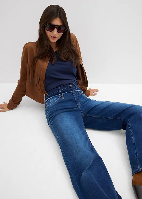 Džíny Straight, High Waist, bonprix