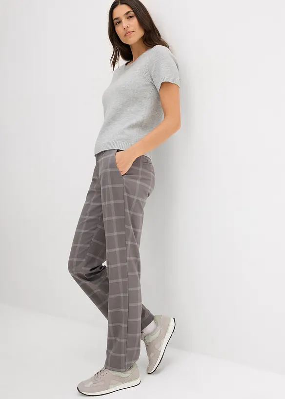 Kostkované chino kalhoty, bonprix
