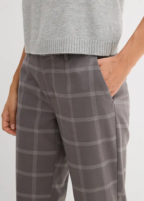 Kostkované chino kalhoty, bonprix