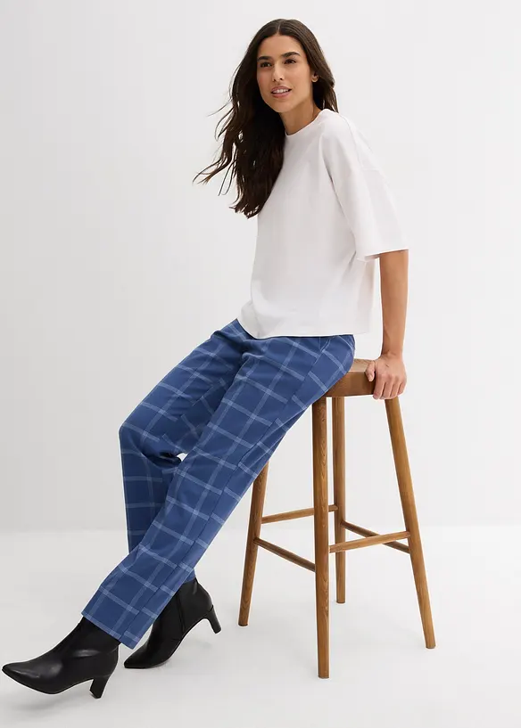 Kostkované chino kalhoty, bonprix