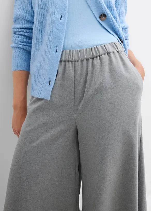 Culotte kalhoty s vlněným vzhledem, bonprix
