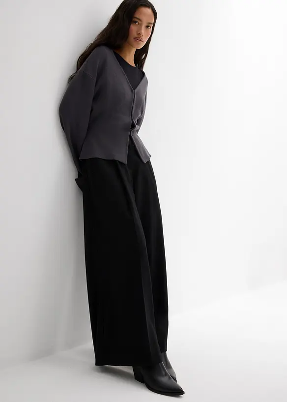 Kalhoty s postranními přezkami, z viskózové směsi, bonprix