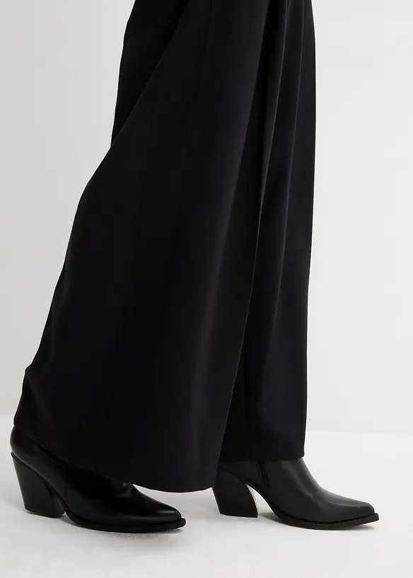 Kalhoty s postranními přezkami, z viskózové směsi, bonprix