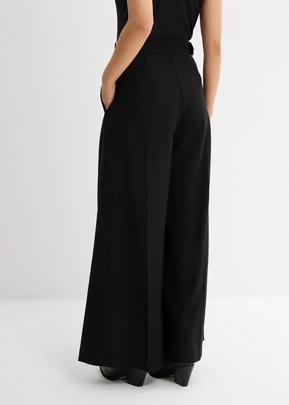 Kalhoty s postranními přezkami, z viskózové směsi, bonprix