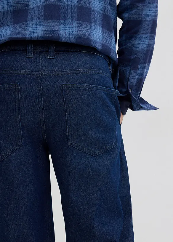 Džíny Loose Fit se sklady v pase, Straight, bonprix