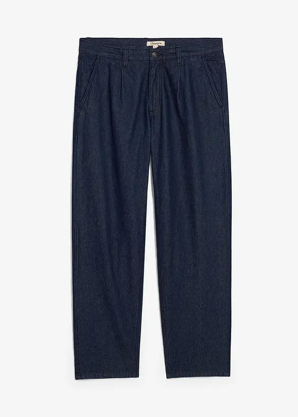 Džíny Loose Fit se sklady v pase, Straight, bonprix