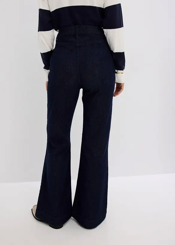 Džíny Flared, High Waist, bonprix
