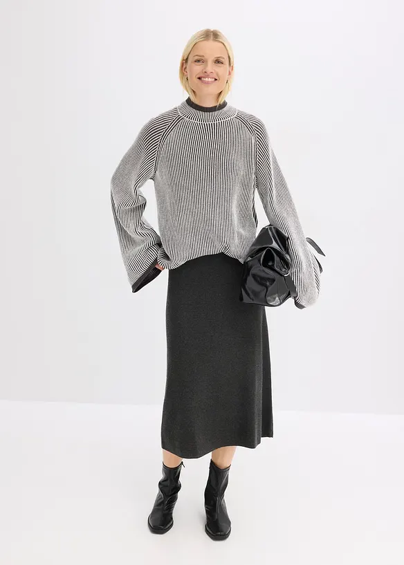 Oversize svetr se stojáčkem, bonprix