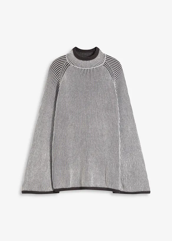 Oversize svetr se stojáčkem, bonprix