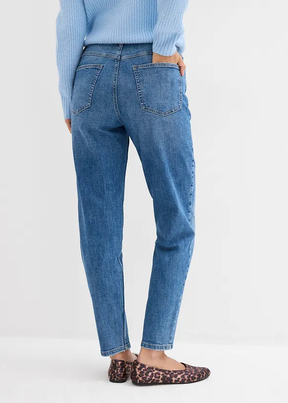 Mom džíny, High Waist, zkrácené, bonprix