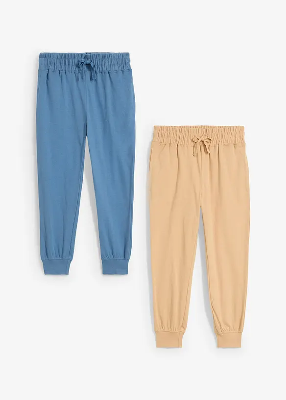 Joggingové kalhoty z čisté organické bavlny (2 ks v balení), bonprix