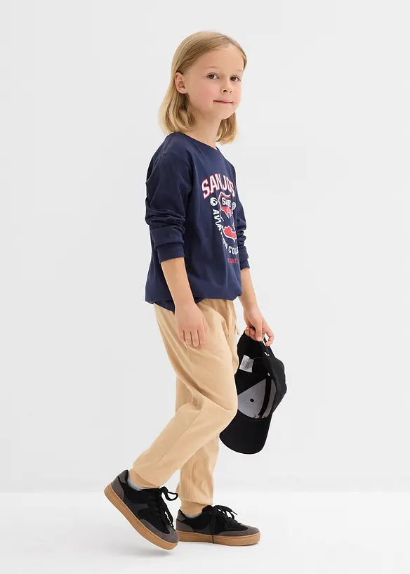 Joggingové kalhoty z čisté organické bavlny (2 ks v balení), bonprix