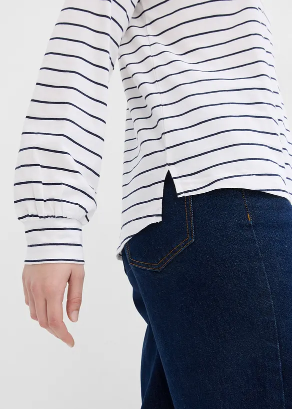 Triko s dlouhým rukávem, z čisté organické bavlny, bonprix