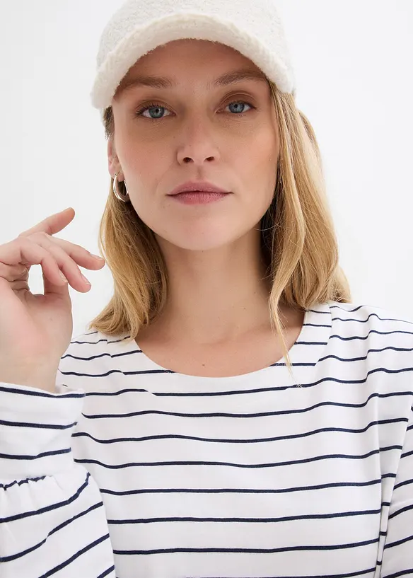 Triko s dlouhým rukávem, z čisté organické bavlny, bonprix