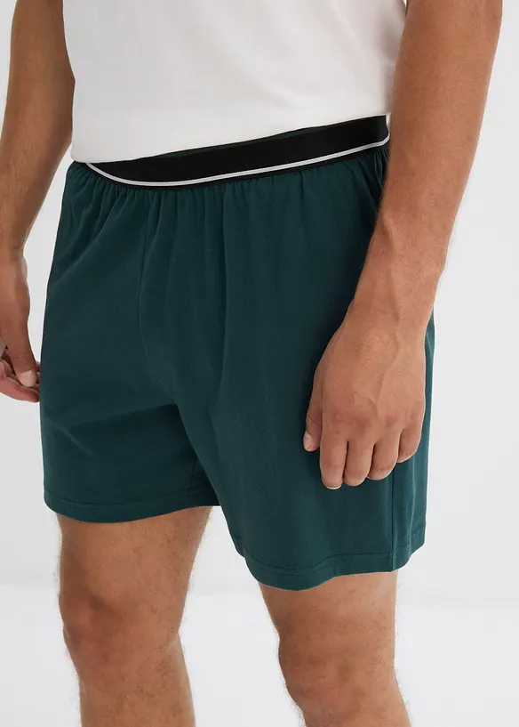 Triko a 2 pyžamové kalhoty z čisté organické bavlny (3dílná souprava), bonprix