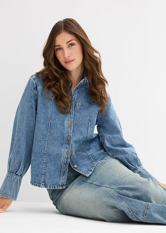 Džínová maxi sukně, Mid Waist, bonprix