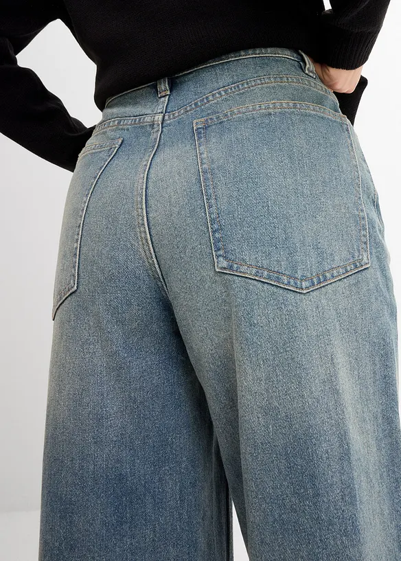 Džíny Wide Leg, High Waist, bonprix