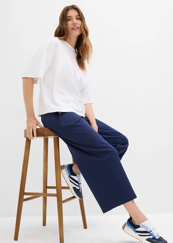 Kalhoty Culotte z čisté organické bavlny, bonprix