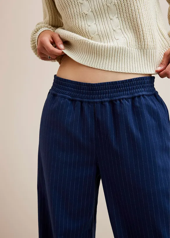 Kalhoty Palazzo ve vlněném vzhledu, bonprix