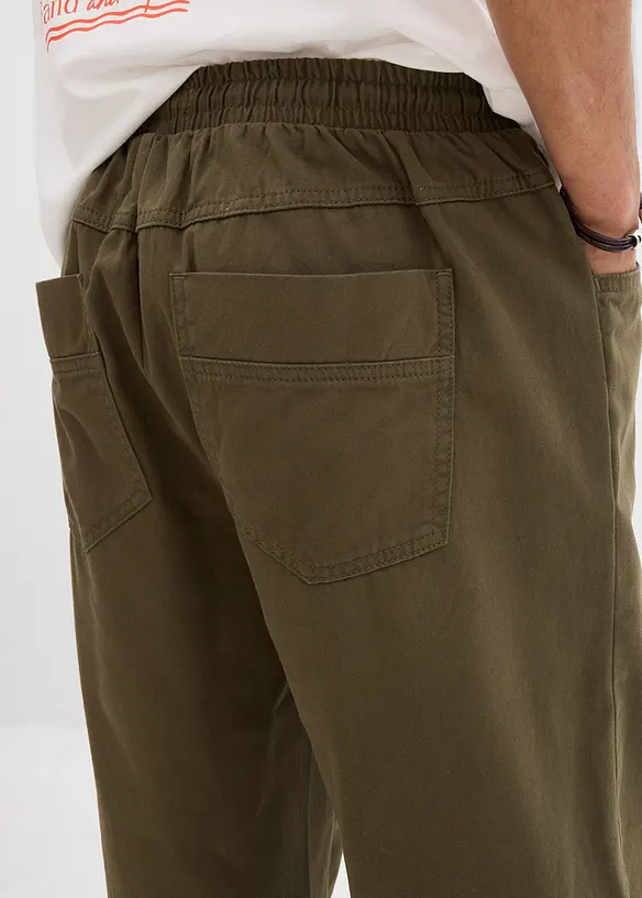Kalhoty bez zapínání, z lehké bavlny Classic Fit, Straight, bonprix