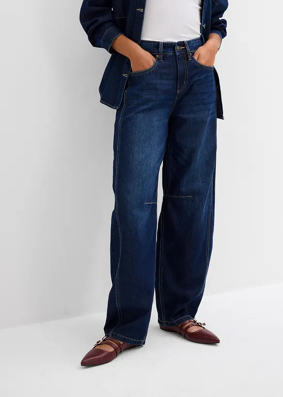 Balonové džíny, Mid Waist, Super Soft, bonprix
