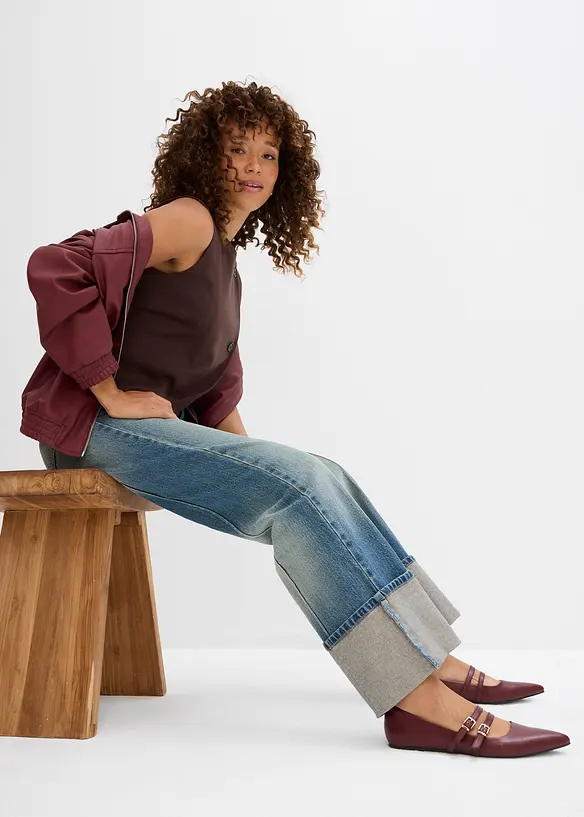 Džíny Straight, High Waist, bonprix