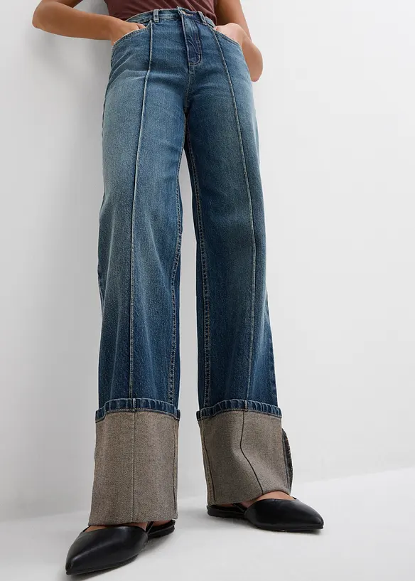 Džíny Straight, High Waist, bonprix