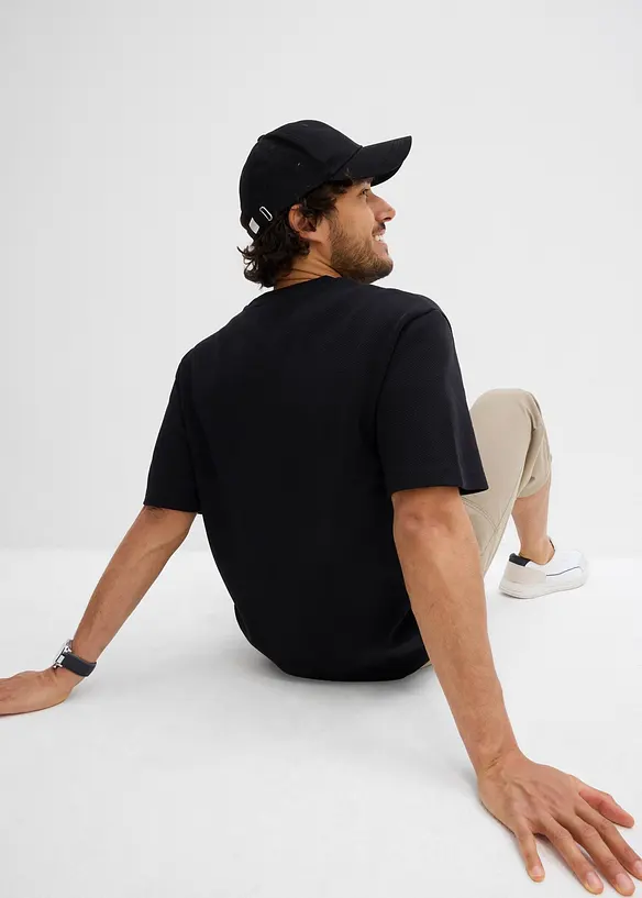 Tričko z těžkého strukturovaného žerzeje, Loose Fit, bonprix