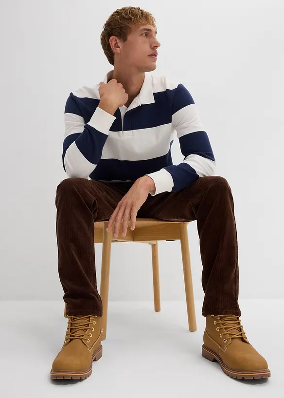 Strečové manšestrové kalhoty v pohodlném střihu, Slim Fit, bonprix
