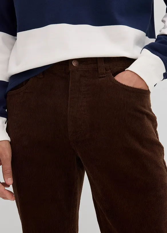 Strečové manšestrové kalhoty v pohodlném střihu, Slim Fit, bonprix