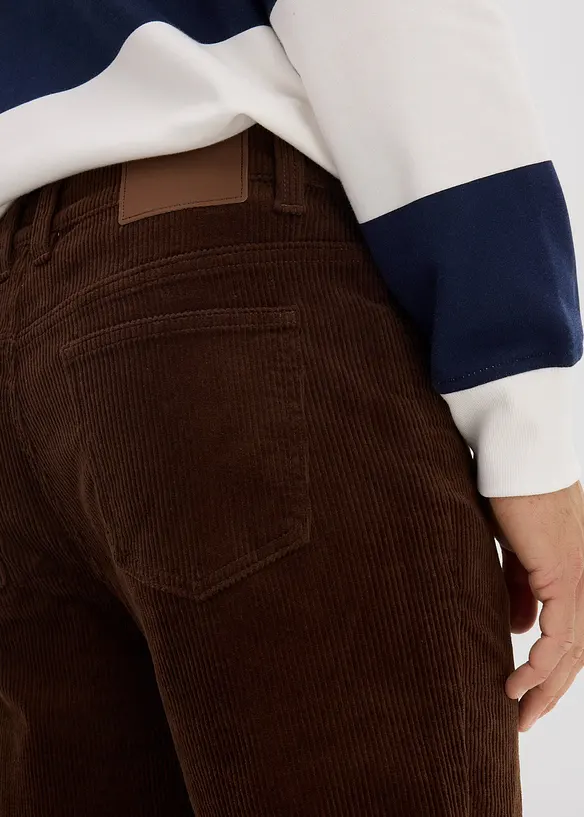 Strečové manšestrové kalhoty v pohodlném střihu, Slim Fit, bonprix