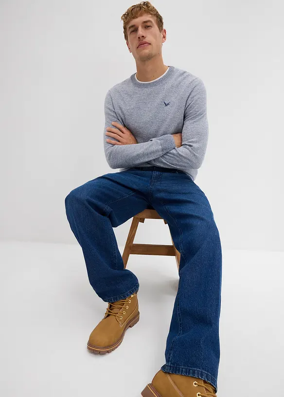 Svetr z jemného úpletu s čistou bavlnou, bonprix