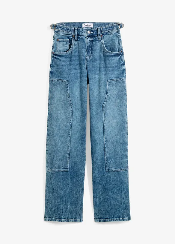 Džíny Wide Leg, Mid Waist, bonprix