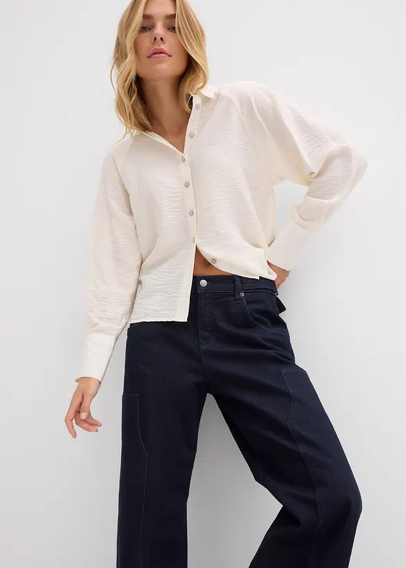 Džíny Wide Leg, Mid Waist, bonprix