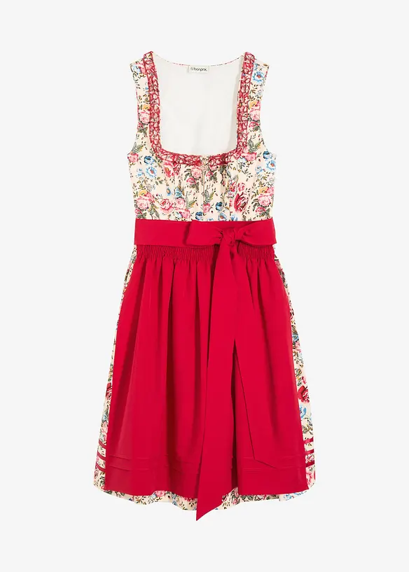 Kroj ve stylu dirndl s vyšívanou zástěrou (2dílná souprava), bonprix