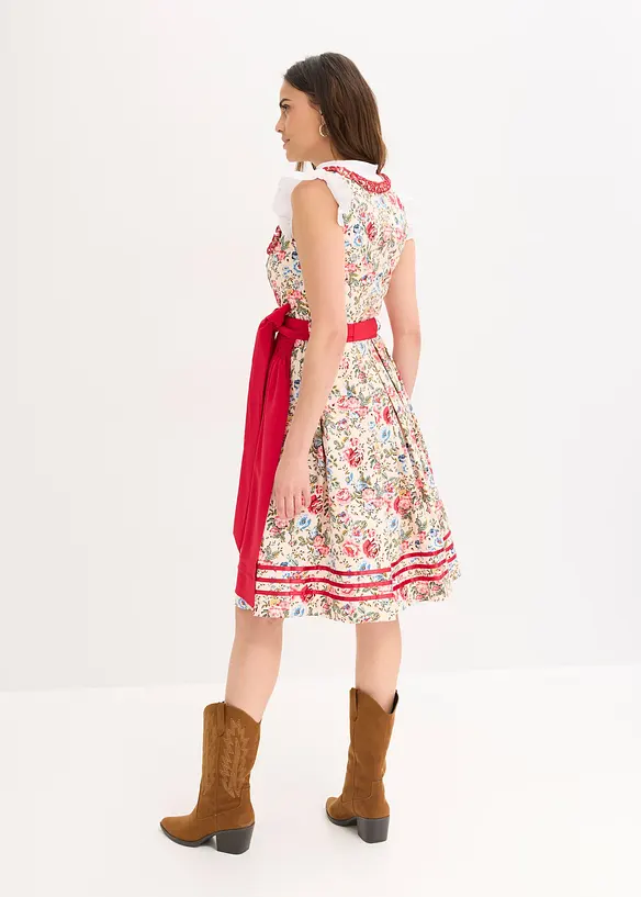 Kroj ve stylu dirndl s vyšívanou zástěrou (2dílná souprava), bonprix