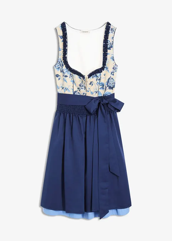 Kroj ve stylu dirndl s vyšívanou zástěrou (2dílná souprava), bonprix