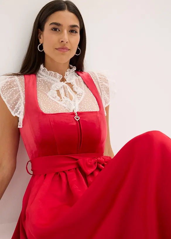 Kroj Dirndl se sametem, v délce midi (2dílná souprava), bonprix