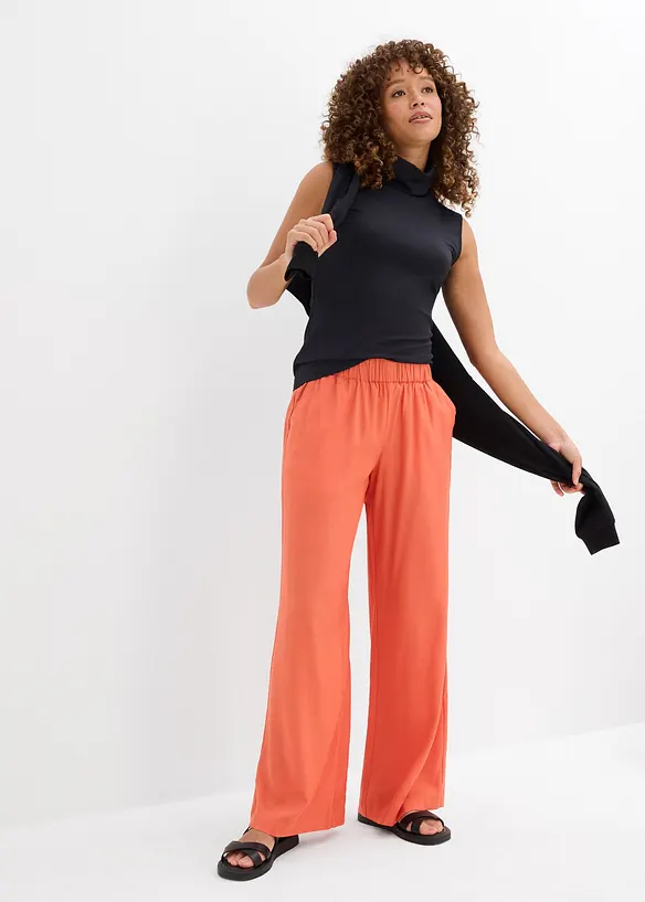 Top s rolákovým límcem, z elastického polyamidového materiálu, bonprix