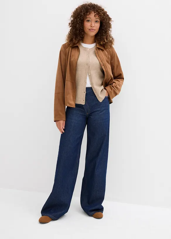 Pletený kabátek s krátkým rukávem, bonprix