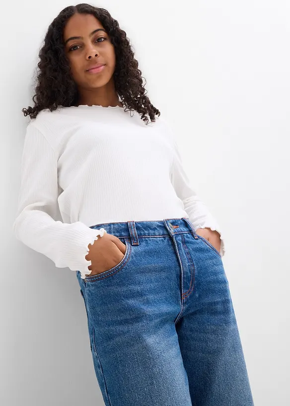 Džíny Wide Leg, Low Waist, bonprix