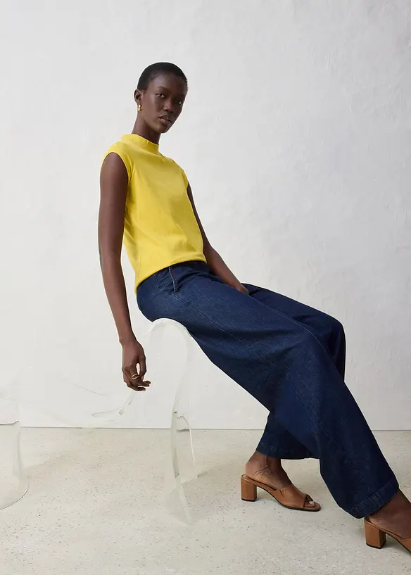 Tričko s podílem hedvábí, bonprix