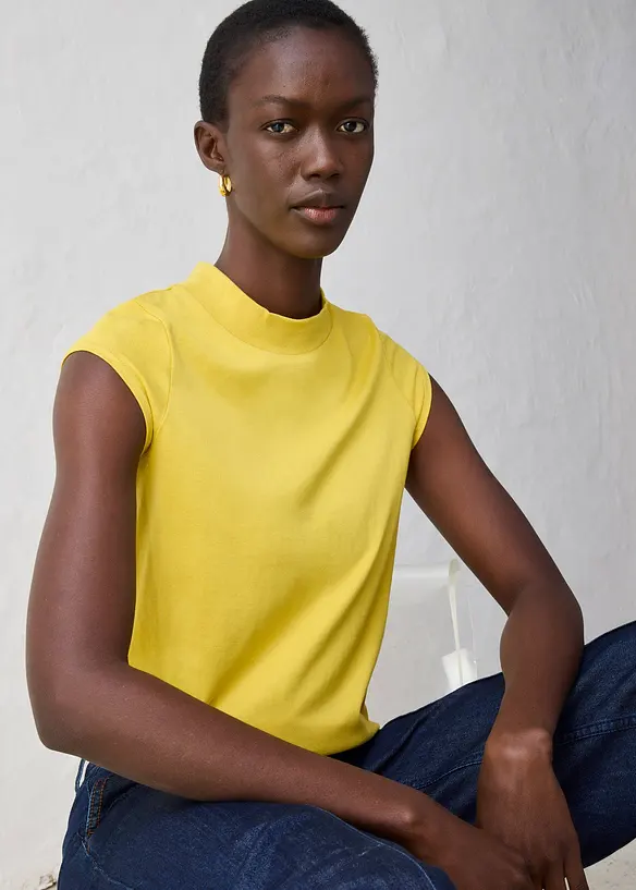 Tričko s podílem hedvábí, bonprix