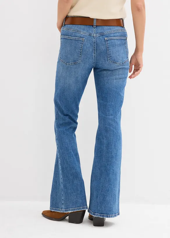 Džíny Flared, Mid Waist, bonprix