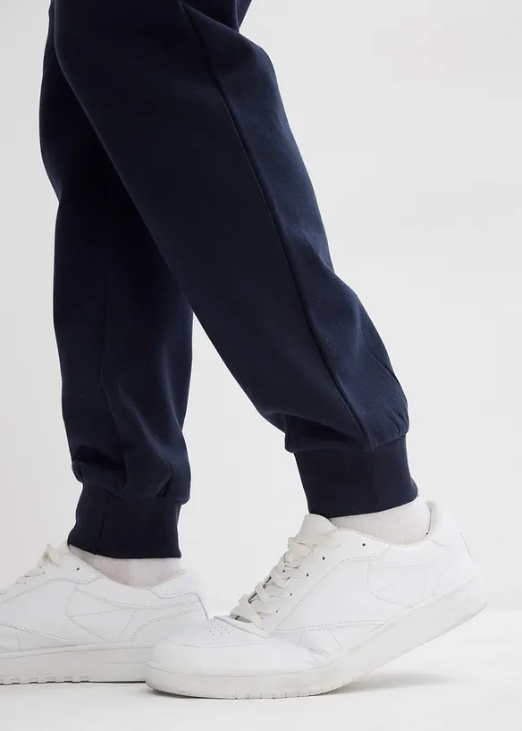 Joggingové kalhoty s žebrovaným nápletem na spodním okraji, bonprix