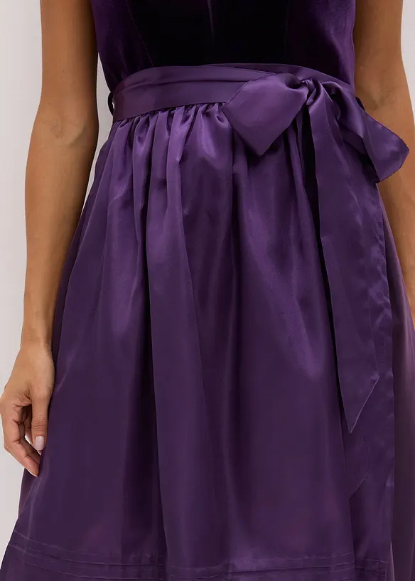 Kroj ve stylu dirndl se sametem, v délce midi (2dílná souprava), bonprix