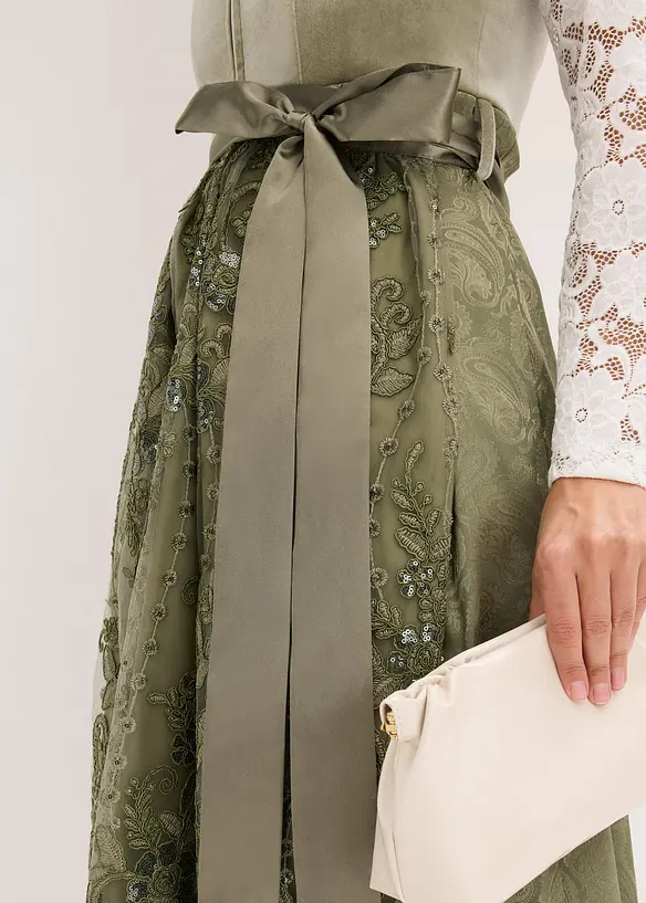 Dirndl se zástěrou s flitry (2dílná souprava), bonprix
