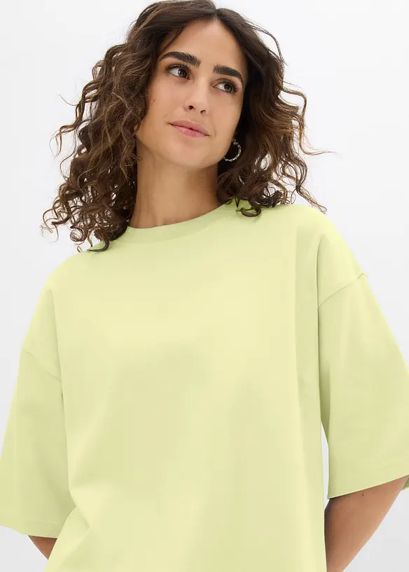 Oversize tričko z čisté těžké organické bavlny, bonprix