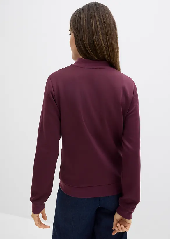 Mikina se zapínáním na zip, z materiálu scuba, bonprix