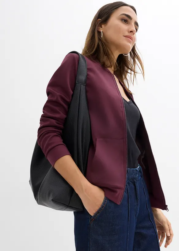 Mikina se zapínáním na zip, z materiálu scuba, bonprix